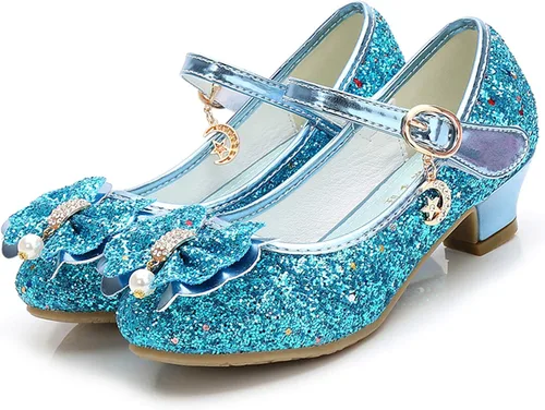 Vista 4 de Cadidi Dinos Zapatos de vestir para niñas, zapatos de fiesta de boda, zapatos de tacón Mary Jane Princesa (bebéniño pequeñoniño grande)
