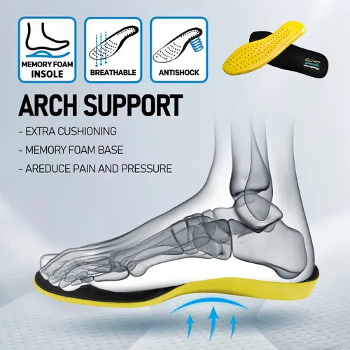 Vista 4 de SAFETOE Botas de soldadura para hombres Botas de seguridad con punta compuesta Botas de soldadura resistentes al fuego Botas de trabajo de soldador
