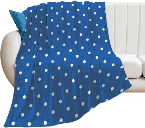Vista 18 de Manta de felpa de lunares blanco aguamarina, suave y acogedora, manta de franela para todas las estaciones, para sofá, cama, 40 x 50 pulgadas