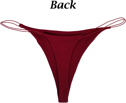 Vista 6 de Bolivelan Paquete de 5 tangas de bikini con cuerda, tanga, modal