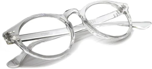 Vista 3 de zeroUV Vintage Inspired Clear Lens Small Circle Round Sunglasses