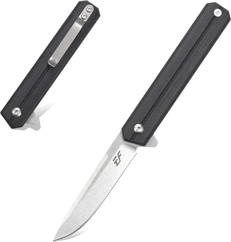 Vista 12 de Eafengrow EF64 cuchillo plegable con hoja de acero D2, mango G10, multiherramienta, cuchillo de bolsillo para camping, senderismo, herramienta