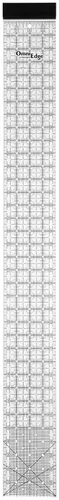 Vista 3 de OmniEdge - Regla de acolchado de acrílico transparente de 5" x 24" con borde extraíble de Omnigrid