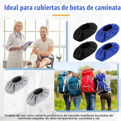 Vista 7 de Mepase 12 Piezas de Funda para Botas de Caminar con Fractura, Funda para Pies Reutilizable Impermeable Antideslizante para Botas de Caminar