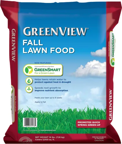 Vista 7 de GreenView. Fertilizante de eficiencia mejorada con alimento de otoño para césped GreenSmart, Blanco