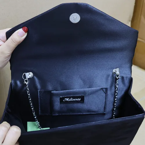 Vista 7 de Milisente - Cartera de noche para mujer, monedero de gamuza en bandolera