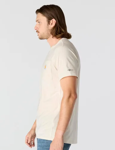 Vista 2 de Carhartt Force - Camiseta de manga corta, con bolsillo, de ajuste holgado y peso medio para hombre Malt