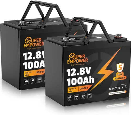 Vista 10 de Batería LiFePO4 de 12 V 100 Ah, ciclo profundo del grupo 24 para vehículos