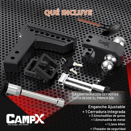 Vista 8 de Enganche de remolque ajustable para receptor de 2 pulgadas de caída Receptor de 2 pulgadas-Negro