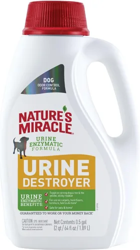 Vista 10 de Nature's Miracle Destructor de orina de perros, fórmula enzimática de orina, con vertido, 32 onzas (P-96999)