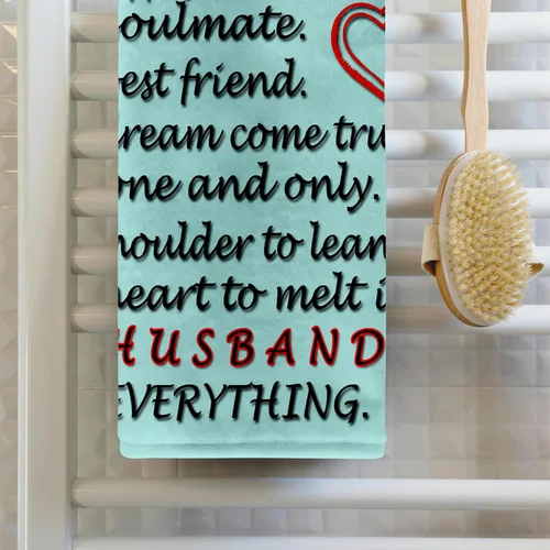Vista 2 de 3dRose My Always and Forever, My Happily Ever After, My Soulmate, My Best Friend Toalla, 15 x 22 pulgadas, color blanco