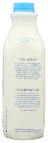 Vista 4 de Lifeway Probiótico orgánico bajo en grasa Kéfir, 32 onzas - 6 por caja.