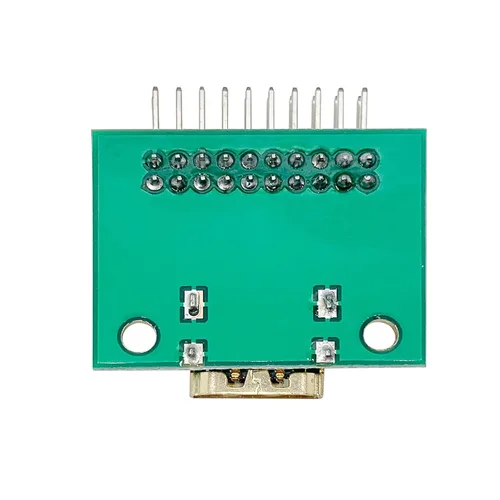 Vista 5 de 5 unids 19Pin HDMI hembra Breakout PCB Junta 0.10 in Pin de ángulo