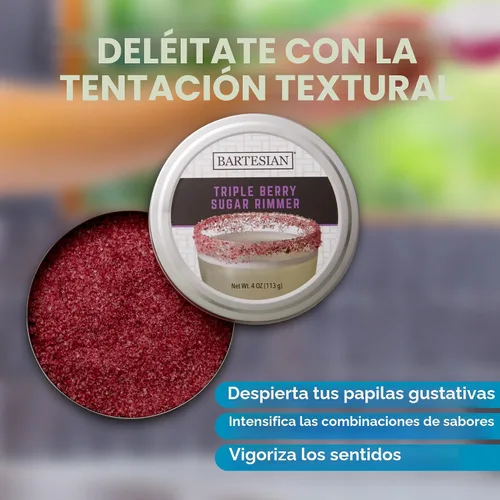 Vista 2 de Bartesian Golden Demerara Sugar Rimmer para Vasos de Cóctel - Guarnición Dulce Saborizada para Bordes de Cócteles de Postre para Vasos de Bar Azúcar