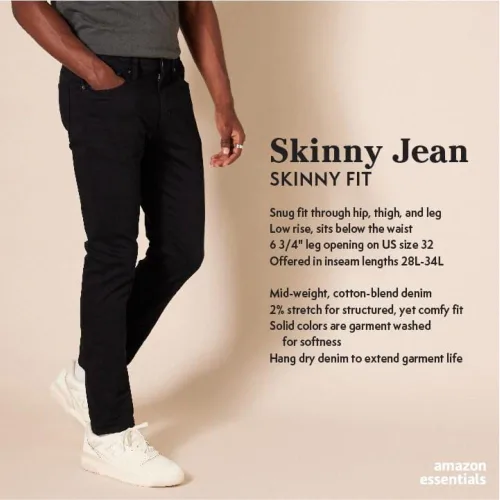 Vista 2 de Tienda Essentials Jeans elásticos ajustados para hombre