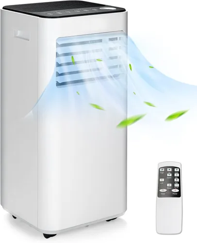 Vista 10 de PETSITE Aire acondicionado portátil 9000 BTU, unidad de refrigeración de CA 3 en 1 con enfriador de aire, ventilador y deshumidificador, pantalla