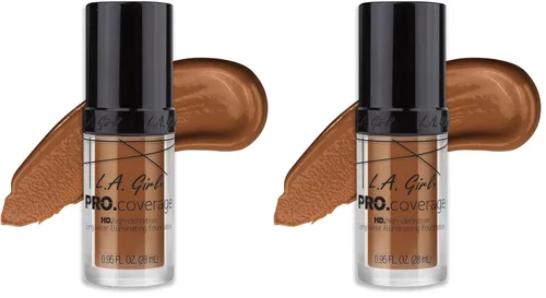 Vista 22 de Base de maquillaje líquida L.A. Girl Pro Coverage, Beige