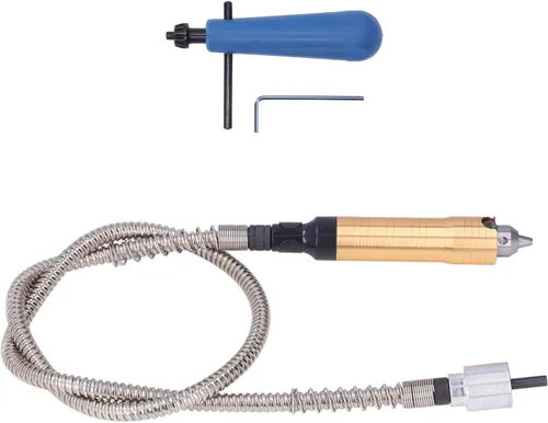 Vista 7 de Mandril de extensión de eje flexible, adaptador de llave de portabrocas de 0.01-0.26 pulgadas, accesorio flexible para taladro eléctrico herramienta