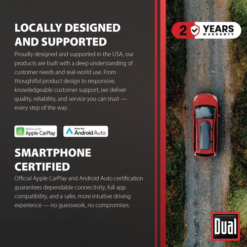 Vista 5 de Dual Electronics DCPA71 Estéreo de coche de 7 pulgadas con certificación Apple Carplay Android Auto Radio de estéreo de coche de pantalla táctil