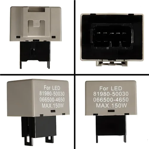 Vista 4 de iJDMTOY 8-Pin LM449 81980-50030 066500-4650 Relé de flasher LED electrónico de 8 pines, compatible con Lexus Scion o Toyota, unidad de repuesto