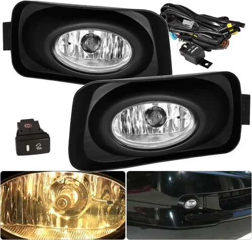 Vista 2 de AJP Distributors Para TSX CL9 luces antiniebla luces conducción parachoques delantero izquierda derecha par reemplazo interruptor kit cableado arnés