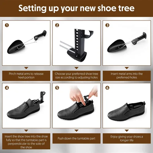 Vista 5 de Tessa USA Árbol del zapato I longitud ajustable para botas y zapatos árboles para hombres I hombres zapato árbol Camilla I Boot Holder