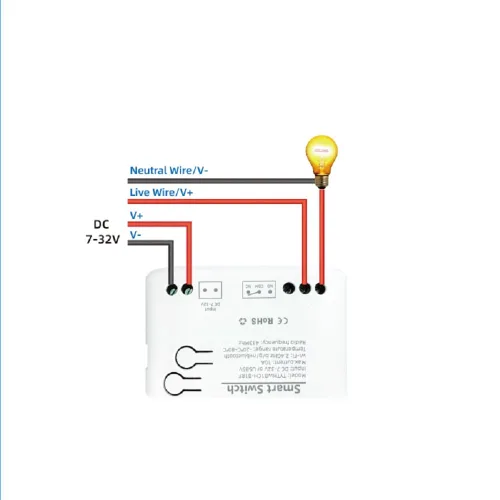 Vista 3 de Tuya app Interruptor de relé con sensor de temperatura WiFi de 1 canal, contacto seco compatible con Alexa Google Home