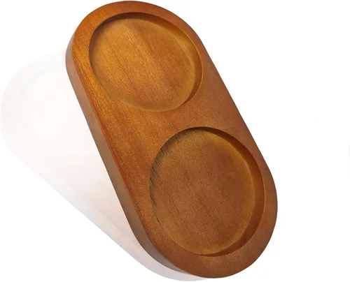 Vista 7 de Hion Bandeja de molino de sal y pimienta, bandeja de madera de roble, accesorios para molinillo de sal y pimienta