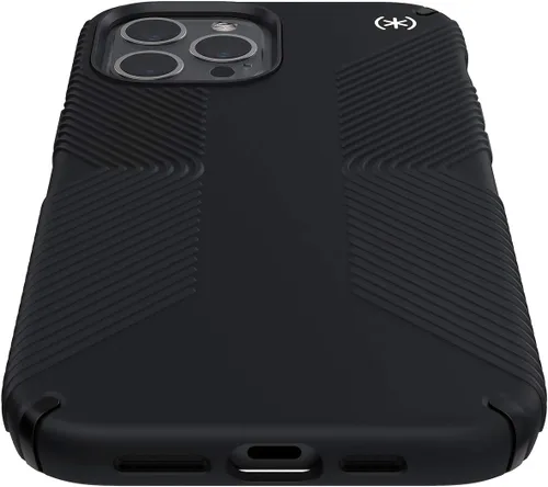 Vista 5 de Speck Products Presidio2 Grip - Funda para iPhone 12 Pro Max, color negro y blanco