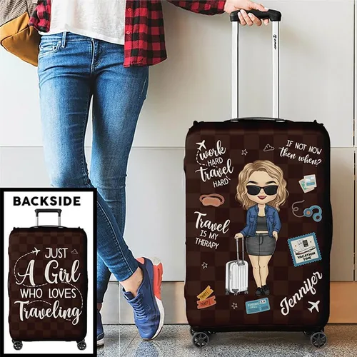 Vista 3 de Pawfect House Esenciales de viaje para mujeres, fundas de equipaje para maleta, funda de maleta, regalos de viaje para mujeres, imprescindibles