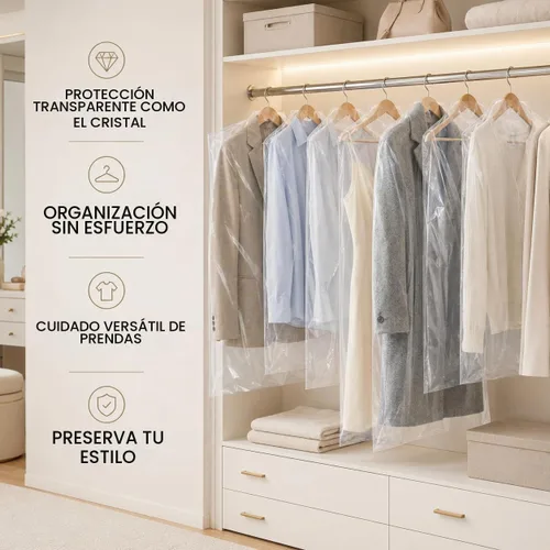 Vista 7 de RAINFLOW - Paquete de 30 bolsas transparentes para colgar ropa, 23.6 x 35.4