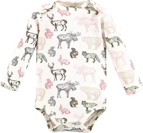 Vista 5 de Touched by Nature baby-girls Organic Cotton Long-sleeve Bodysuits