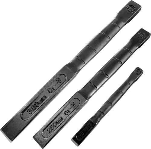 Vista 12 de WEDO Cincel plano, grado industrial, tamaño 8 pulgadas, longitud 7.874 in, acero CR-V, forjado a presión, tratamiento térmico, pulido negro