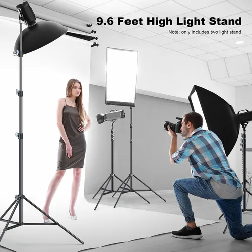 Vista 6 de LINCO Lincostore Zenith - Juego de 2 soportes de luz para estudio fotográfico de 9,6 pies (113.4 in) para HTC Vive VR, video, retrato y fotografía