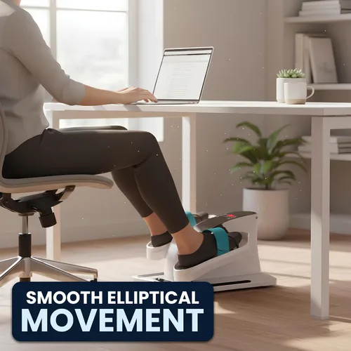 Vista 9 de Máquina Elíptica Bajo Escritorio – Ejercicio de Pedal Eléctrico Sentado para Adultos y Mayores, Silencioso Ejercicio de Piernas Elíptico con Control