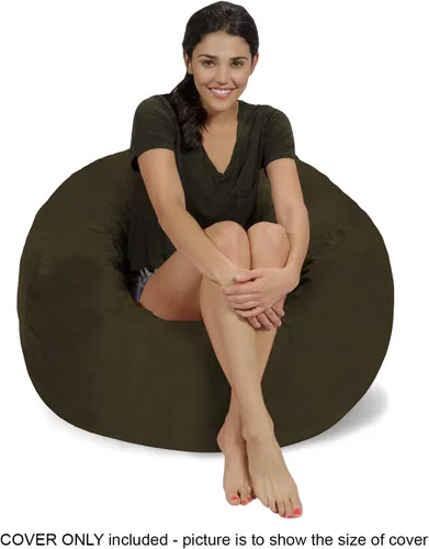Vista 2 de Chill Sack Bean Bag Funda para silla, 3 pies, microgamuza - Oliva