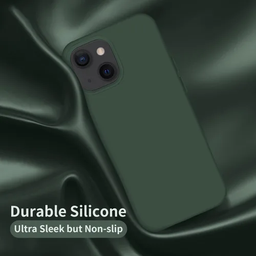 Vista 5 de Cordking Funda diseñada para iPhone 13, diseñada para iPhone 14, funda ultradelgada de silicona, funda protectora a prueba de golpes
