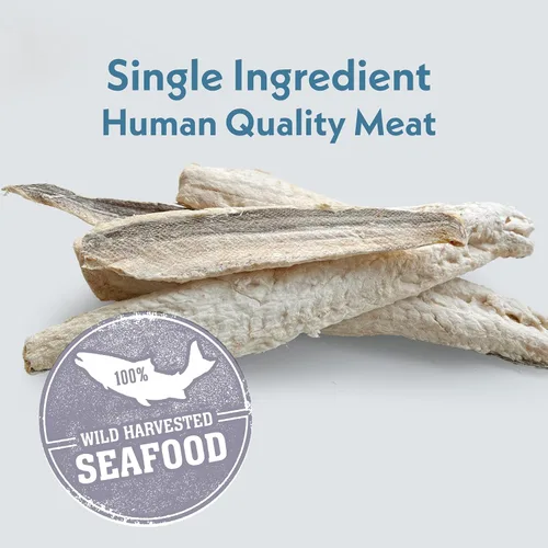 Vista 6 de Fresh Is Best Golosinas liofilizadas para perros – Pescado crudo liofilizado para gatos y caninos en bolsa resellable con cremallera – Golosinas