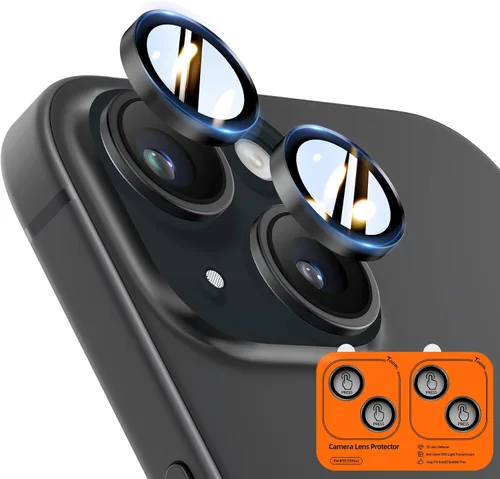 Vista 17 de TOCOL Protector de lente de cámara para iPhone 13 / iPhone 13 Mini vidrio templado HD individual resistente a los arañazos, accesorios compatibles