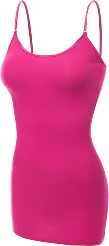Vista 129 de Emmalise Camisola larga casual básica para mujer, con tirantes ajustables, top en capas