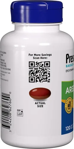 Vista 5 de PreserVision AREDS 2 Suplemento vitamínico y mineral para ojos con OCUSorb, 120 geles suaves veganos, contiene luteína, zeaxantina, vitamina C