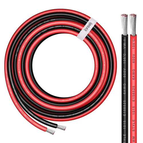 Vista 8 de iGreely Cable de calibre 2, cable eléctrico de cobre estañado de 2 AWG, 10