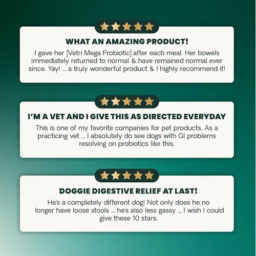 Vista 8 de VetriScience Laboratories - Mega Probiotic para perros y gatos, 120 cápsulas.