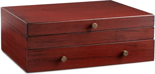Vista 2 de Royalty Art Caja de almacenamiento de cubiertos sin deslustre con cajón, organizador de cubiertos y utensilios de cocina de 15 x 11 pulgadas