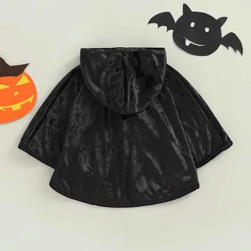 Vista 5 de Disfraz de Halloween y Navidad, con cordones y capucha, capa de terciopelo con capucha, capa para cosplay, ropa de vestir