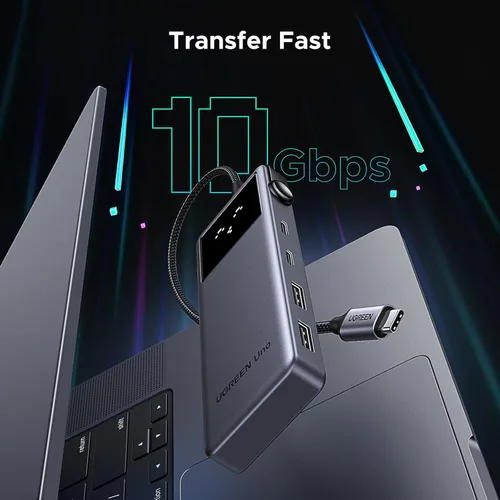 Vista 4 de UGREEN Uno Hub USB-C 6 en 1 con puertos de datos USB-C y USB-A de 10 Gbps 4K a 60 Hz HDMI para MacBook Neo/Pro/Air, iPad Pro, Surface, XPS, Thinkpad