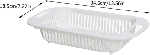 Vista 2 de SHOWERORO Soporte para utensilios de cocina, estante de secado de platos, diseño retráctil, fácil acceso