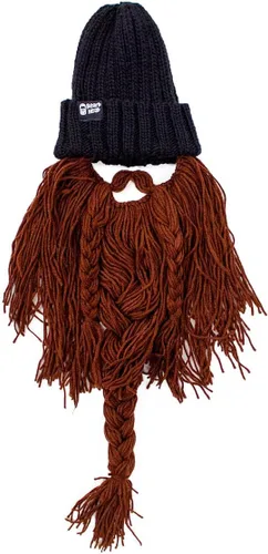 Vista 3 de Beard Head Viking Looter - Casco de punto original hecho a mano y barba extraíble
