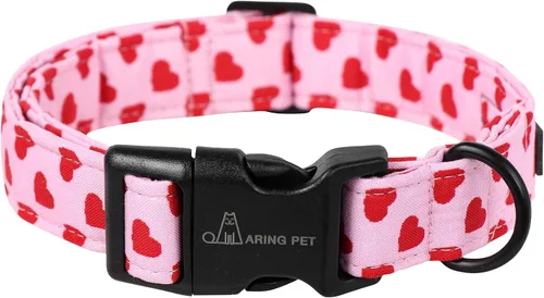 Vista 20 de ARING PET Collar de Navidad para perro, lindo collar de copos de nieve populares rojo y verde con hebilla de liberación rápida para cachorros