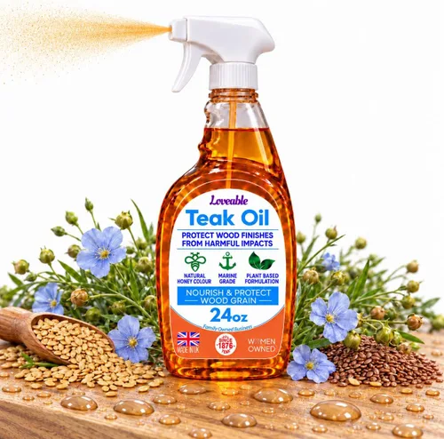Vista 14 de EcoDecors Loveable - Botella de spray de aceite de teca de 24 onzas, paquete de 2